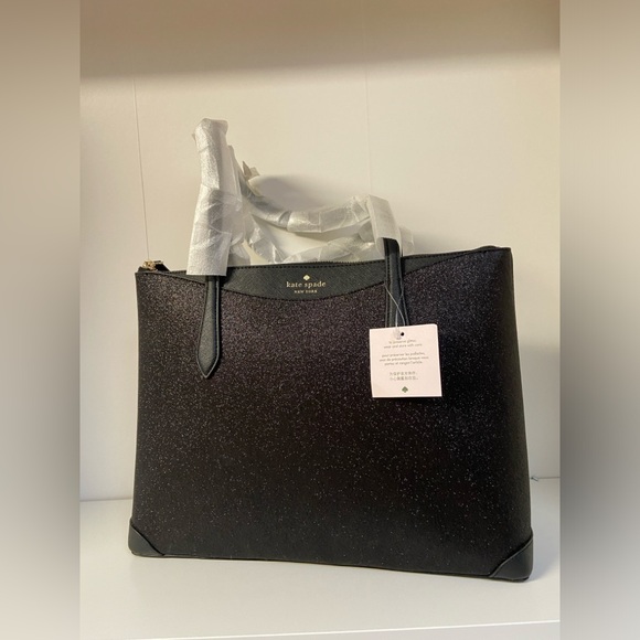 NWT Kate Spade Black Glimmer tote bag - Picture 6 of 8